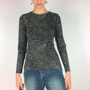 Liz Claiborne Women's Black and White Jumper